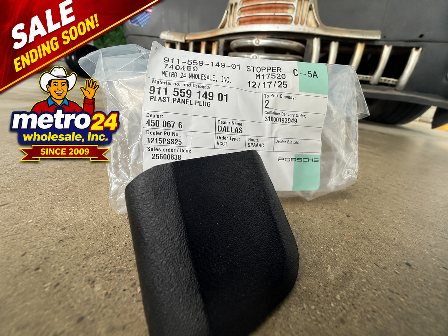 (1) *SALE* Genuine 74-89 Porsche 911 912E 930 Point Covers 91155914901 (1) *SALE* Genuine 74-89 Porsche 911 912E 930 Point Covers 91155914901