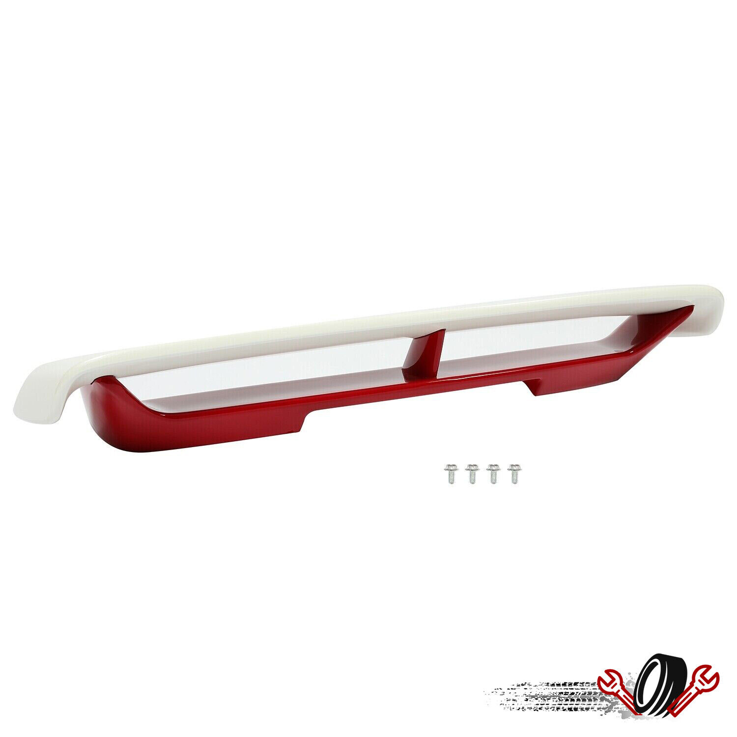Fit For Nissan 370Z Coupe 2009-2021 White & Red ABS Trunk Spoiler N Nismo Style