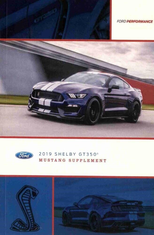 2019 Ford Shelby GT350 Mustang Owners Manual Supplement User Guide