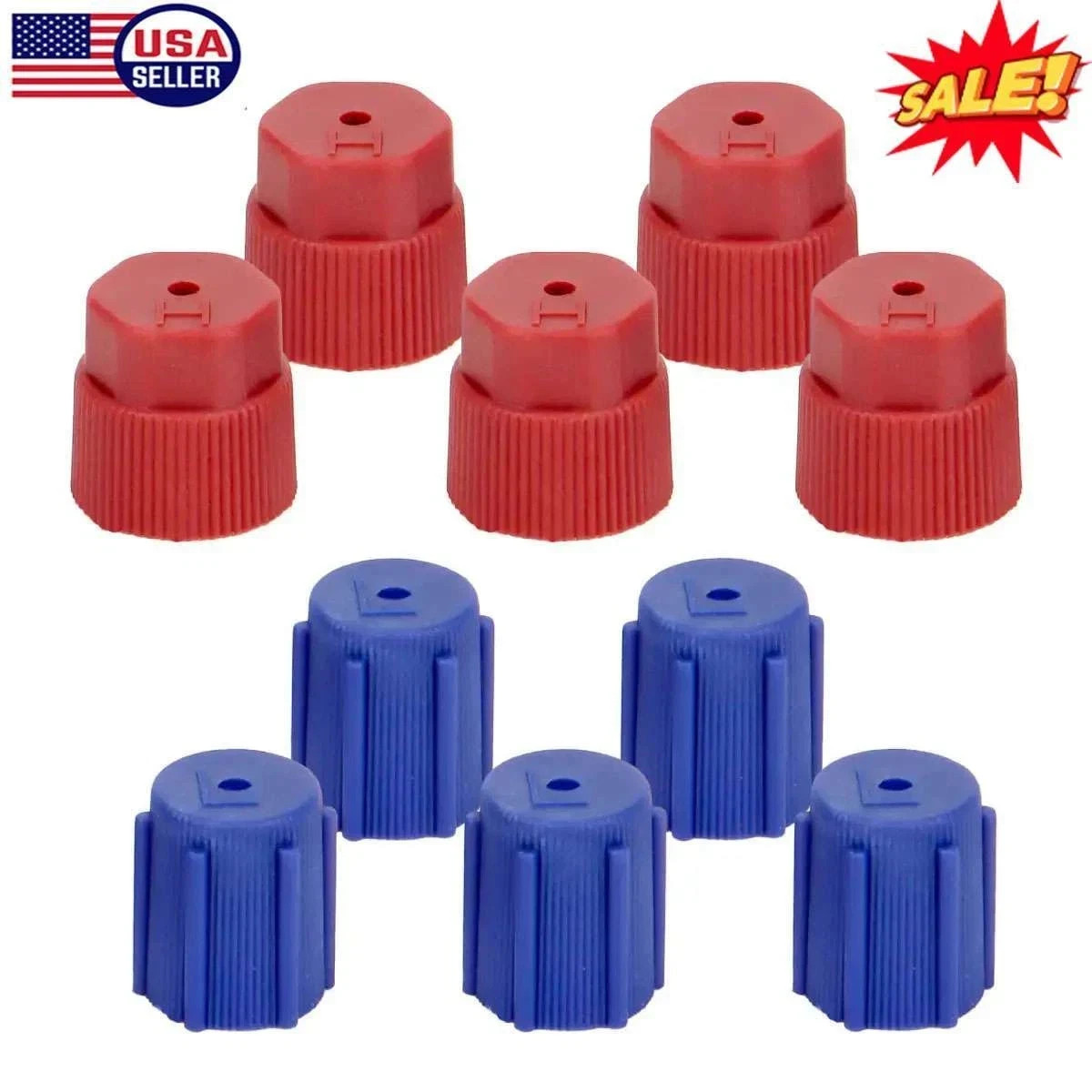 10pcs Car A/C R134a 13mm & 16mm High & Low Side AC Charging Port Service Caps US