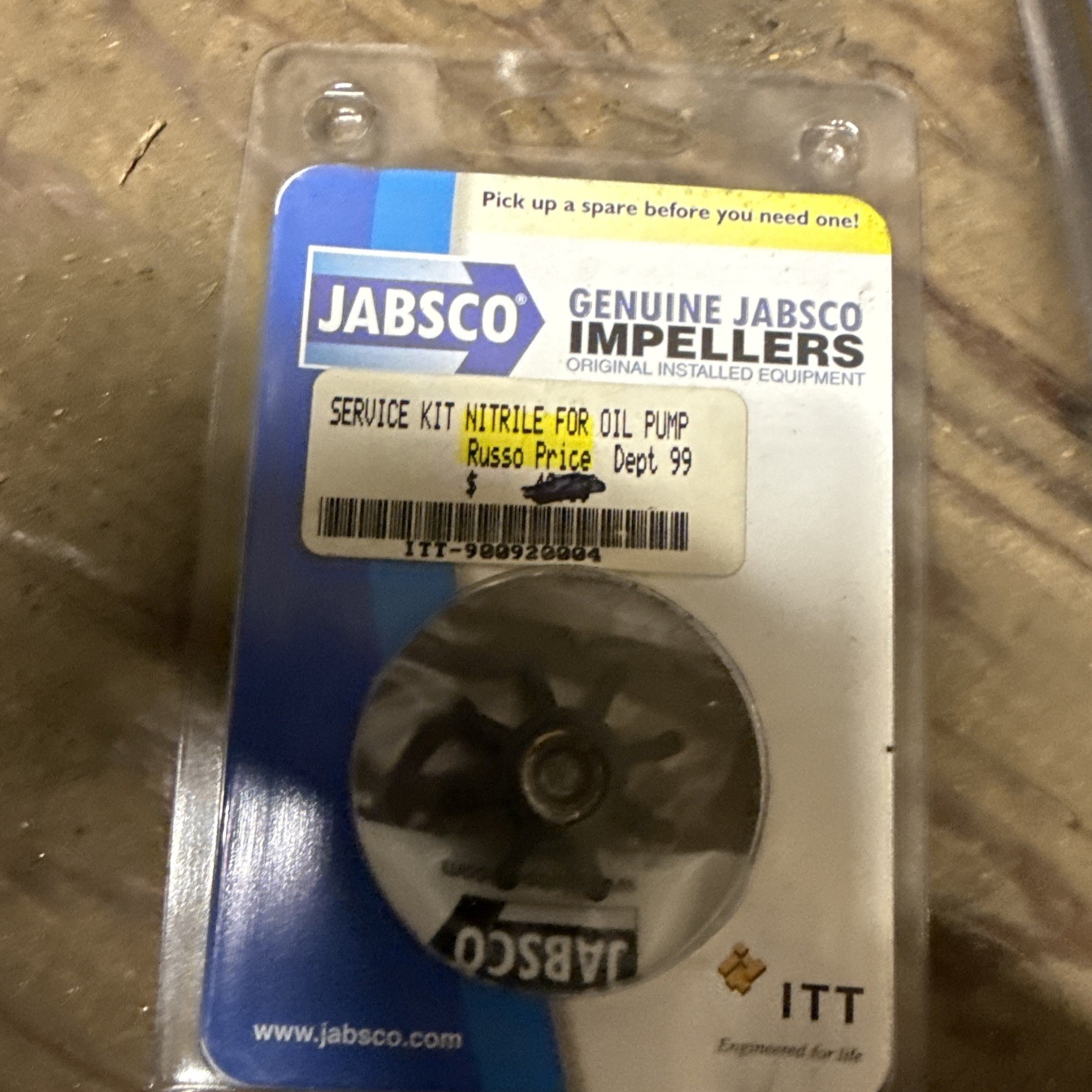 Jabsco 90092-0004 Impeller Service Kit For 12210 90092004 Oil Pump