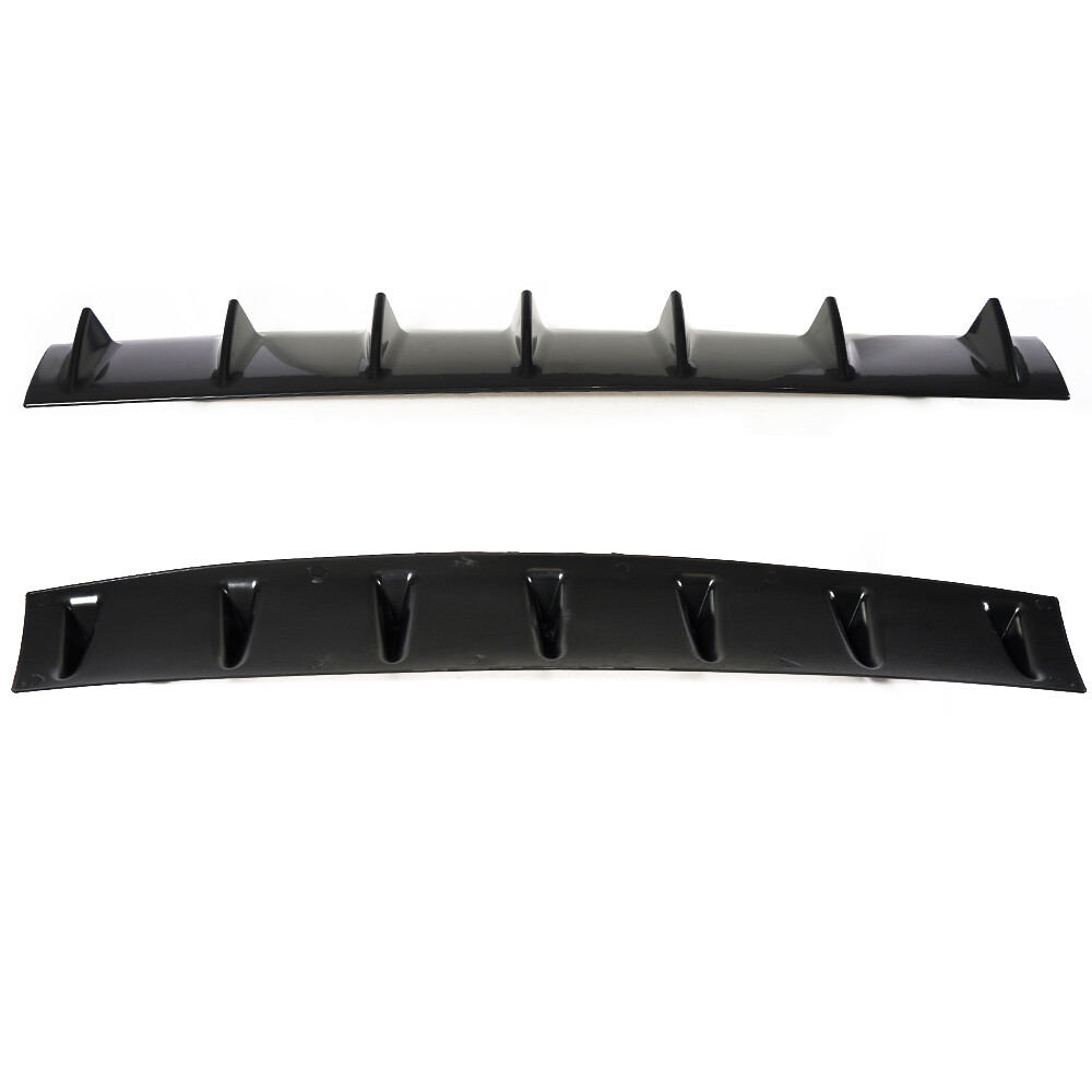 1X Universal Rear Lower Bumper Diffuser Fin Spoiler Lip Wing Splitter Black 34\