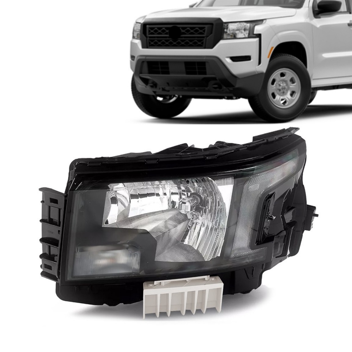 Headlight Headlamp Halogen Black Left Side For 2022 2023 2024 25 Nissan Frontier