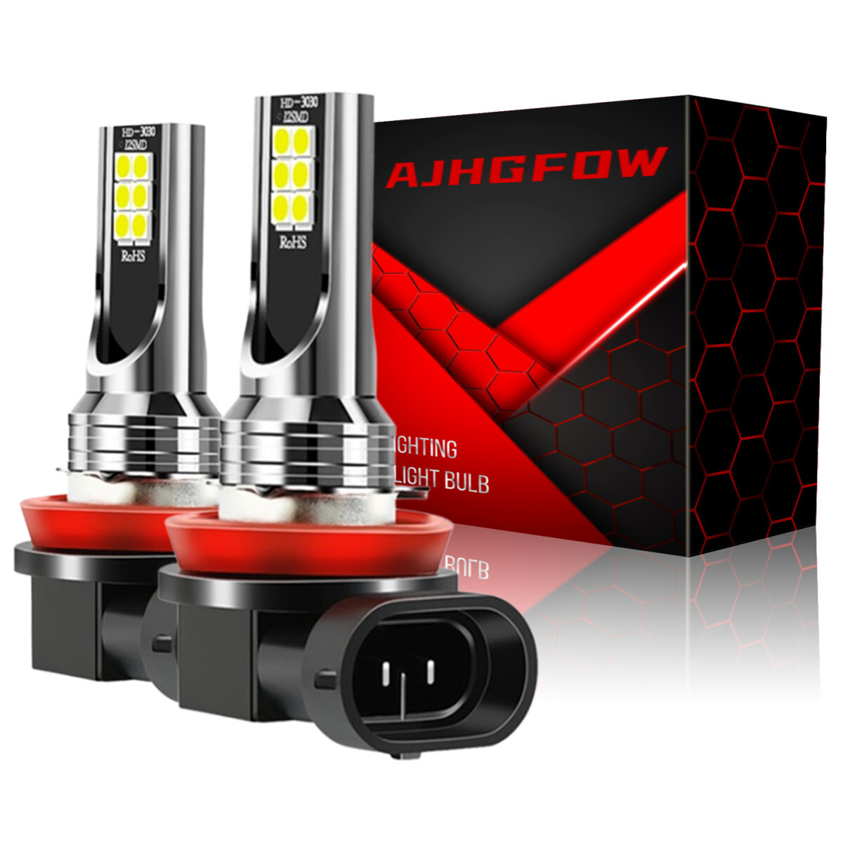 H11 LED Fog Light Bulbs High Power Driving Lamps 10000K Super White Foglight 2x