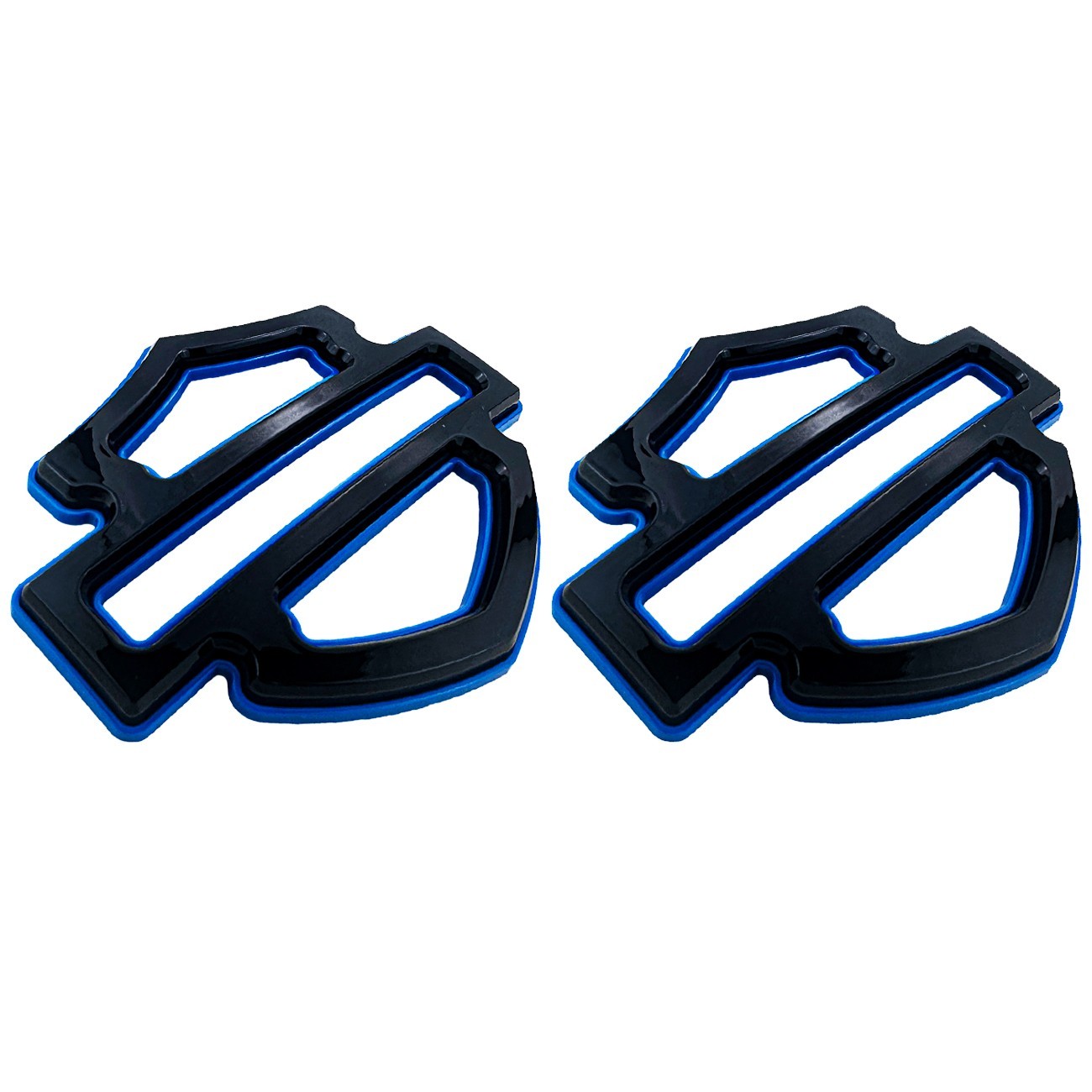 2Pcs Set Black Blue Double Layer CVO Custom Tank Emblems Badges 5 or 6 Gal 2Pcs Set Black Blue Double Layer CVO Custom Tank Emblems Badges 5 or 6 Gal