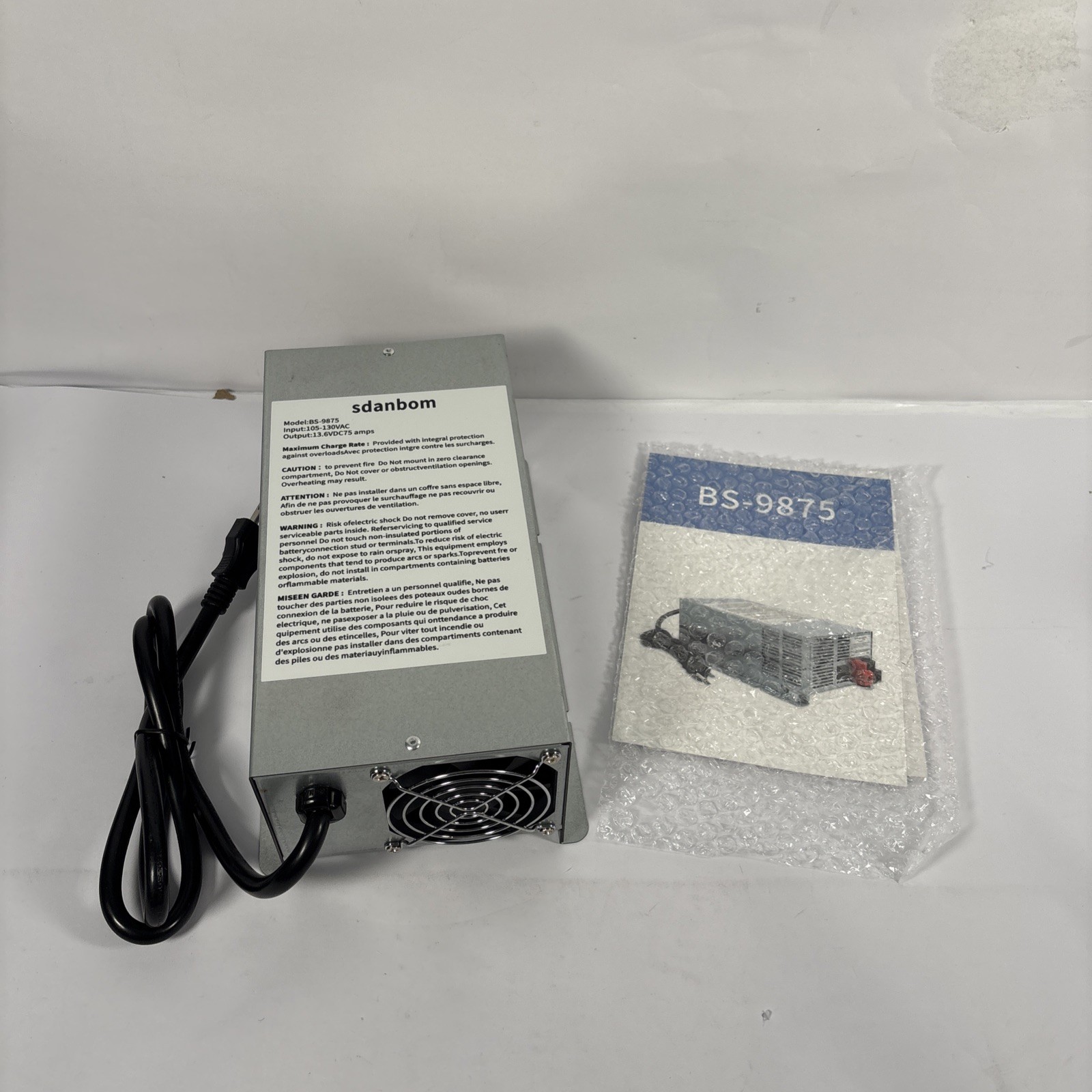 WF-9875 75A RV Power Converter Charger Deck Mount Fit WF-9875-MBA