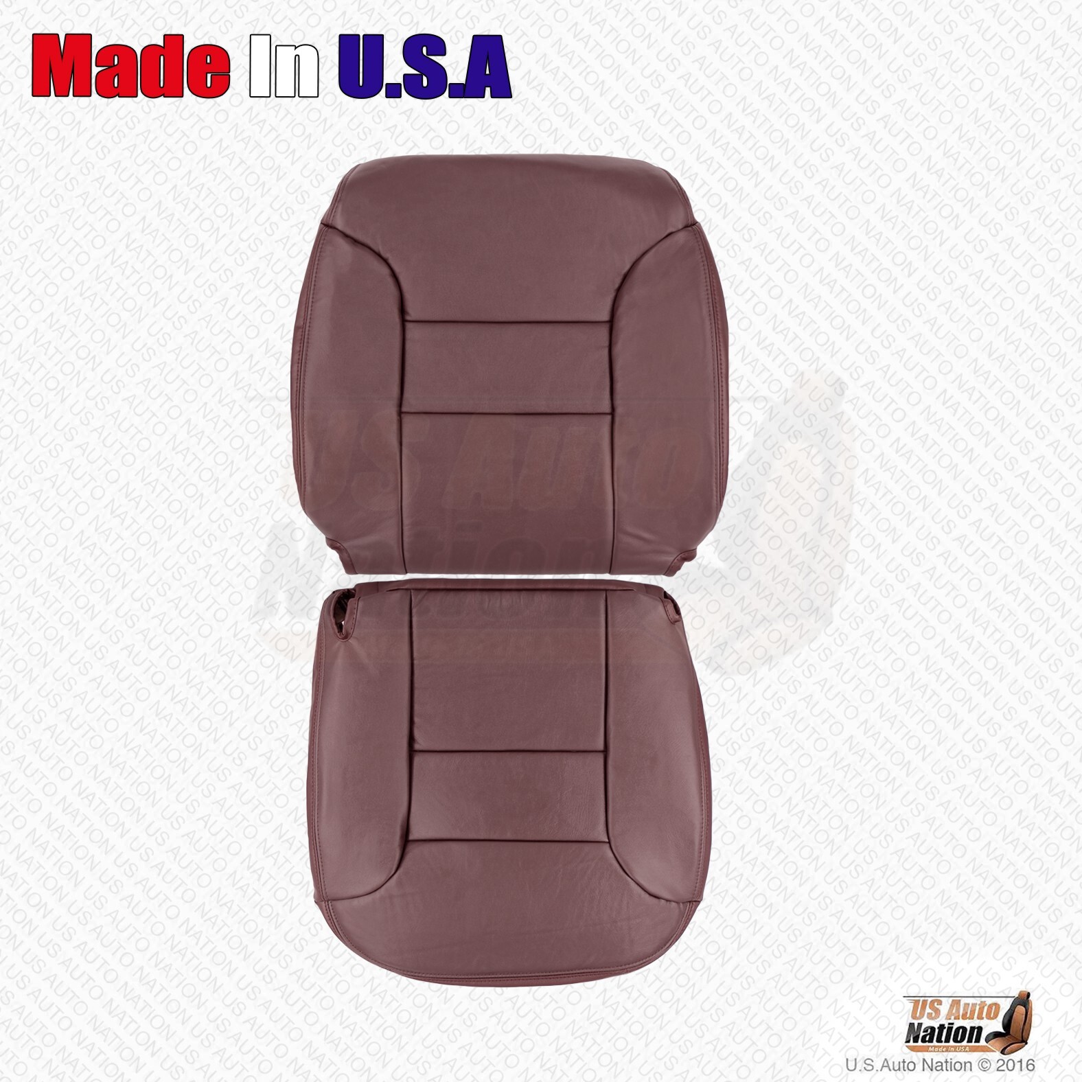 1998 1999 Chevy Silverado Tahoe Suburban Passenger Bottom-Top Leather Cover Red