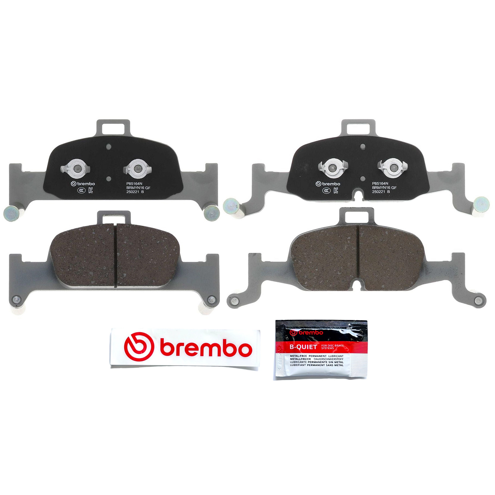 Brembo P85164N Front Ceramic Brake Pads Set for 2017-23 A4 / 18-23 Q5 S4 S5 SQ5