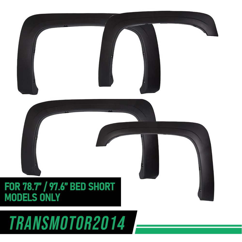 Factory Style Fender Flares Fit For 07-13 Chevy Silverado 1500/2500HD/3500HD