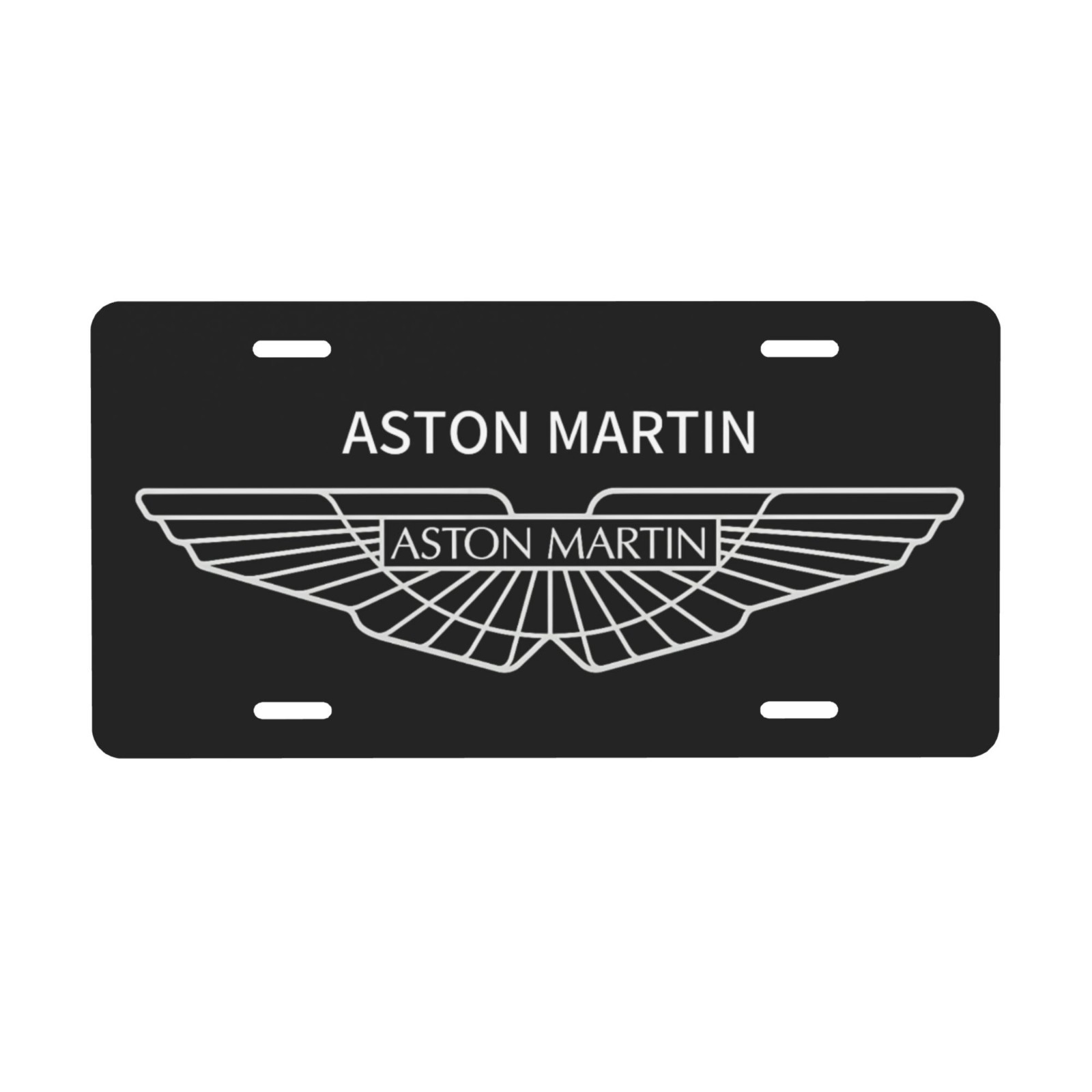 Aston Martin 12 x 6 in License Plate Stamped Metal Tag for Car, Truck Black
