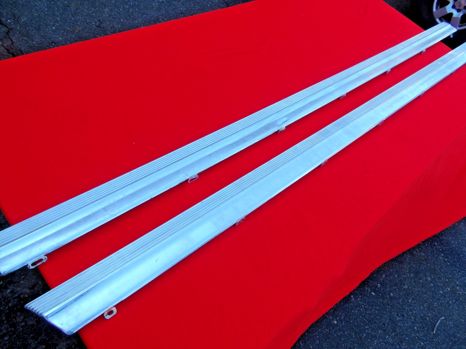 VINTAGE 1966 CAPRICE IMPALA SS PAIR DELUXE ROCKER MOLDING  396 427 VERY NICE