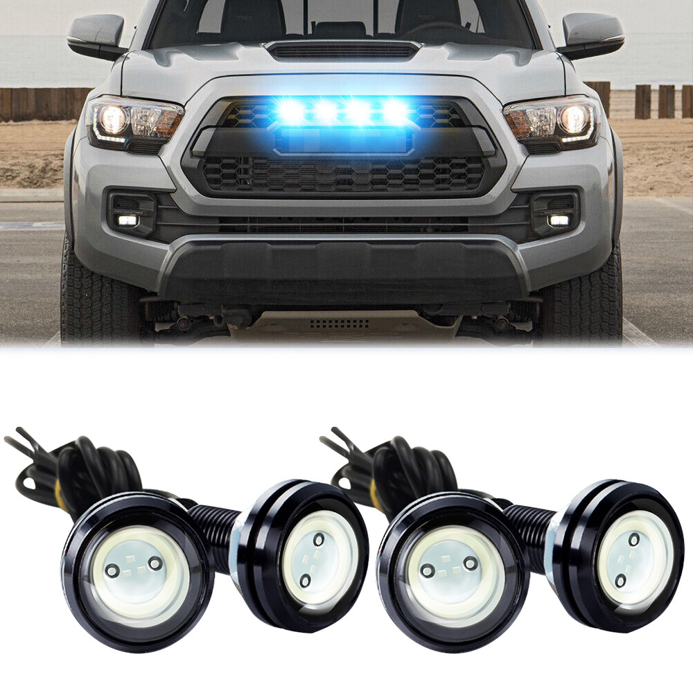 4 PCS Blue LED Rock Light For JEEP Offroad ATV Truck Bed Under Body Fog Lights