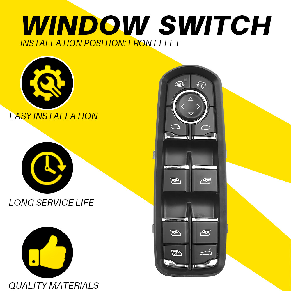 For 2011-2018 Porsche Panamera Cayenne 7PP959858AEDML Driver Left Window Switch