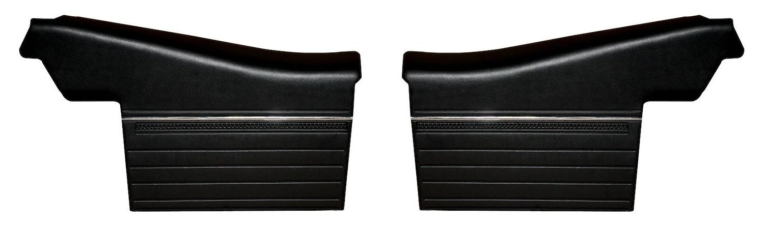 JEGS Rear Deluxe Side Panel Set for 1969 Chevrolet Chevelle, Convertible [Black]