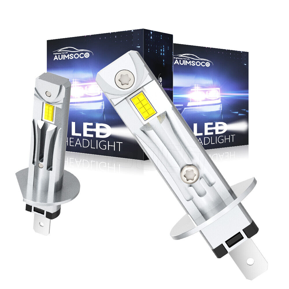 2x H1 LED Headlights Bulbs Conversion Kit High Low Beam 55W 10000K Super White