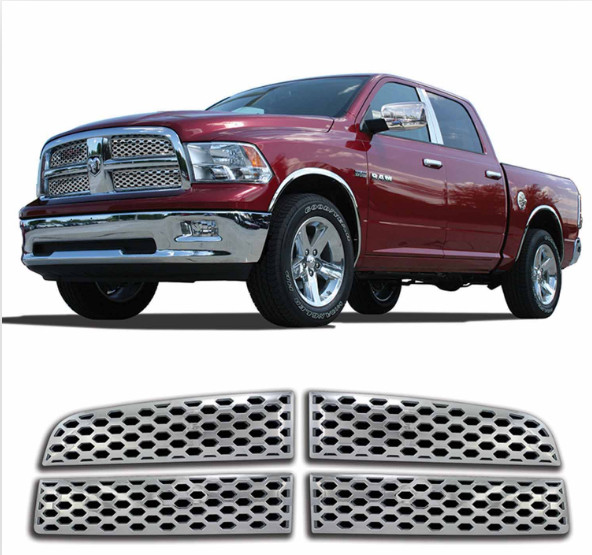 Chrome Grille Overlay 4Pc Ram 1500 2009-2012 ST SLT TRX Laramie Truck IWCGI/74