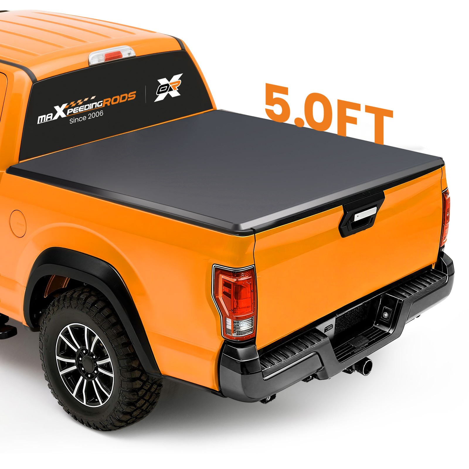 5ft Black Bed Soft Tonneau Cover Roll Up for Nissan Frontier 2005-2026 W/ Lamp