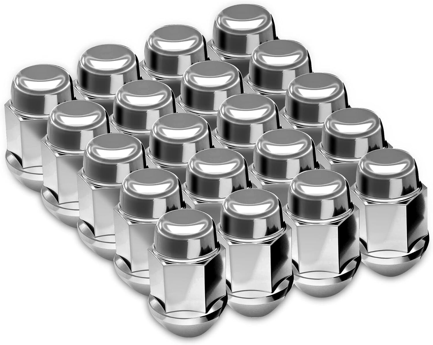 20pcs 14x1.5 Chrome Bulge Acorn Lug Nuts for Charger Challenger Magnum 300