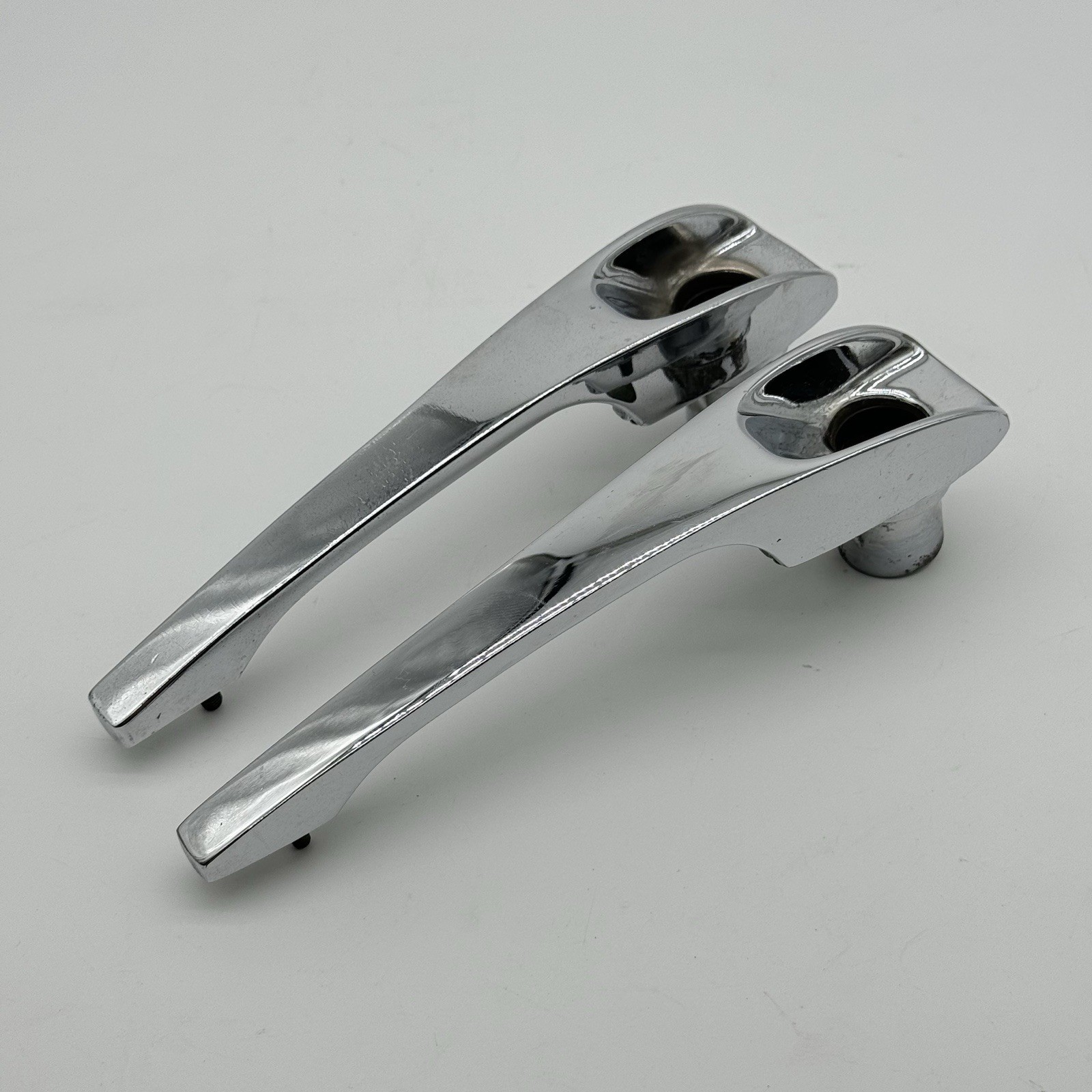 1968-1969 Porsche 911 912 Door Handle Pair Without Locks L&R Chrome Handles