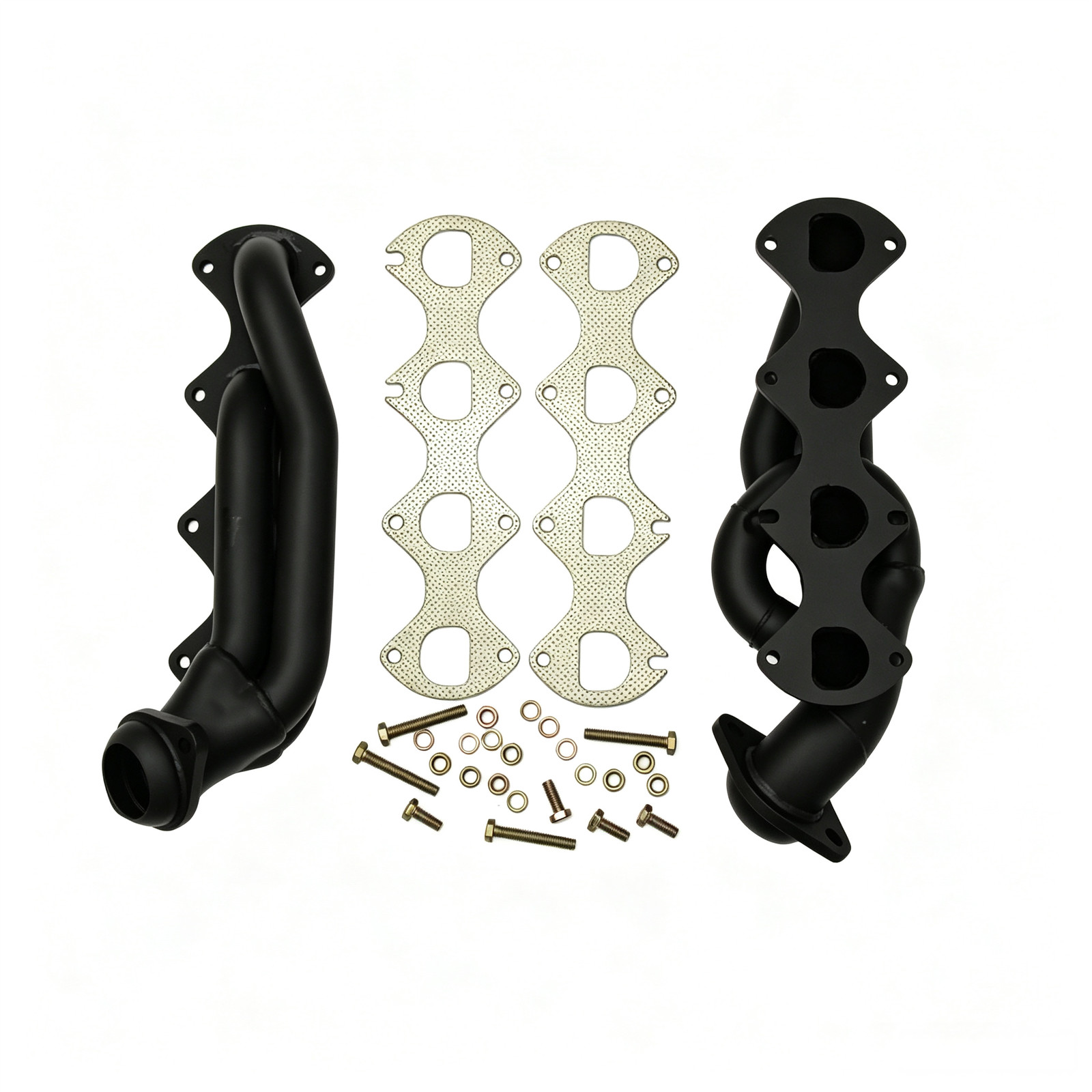 For 2004-08 Ford F150 Fit Black Paint Shorty Headers Primaries Collector CARB EO