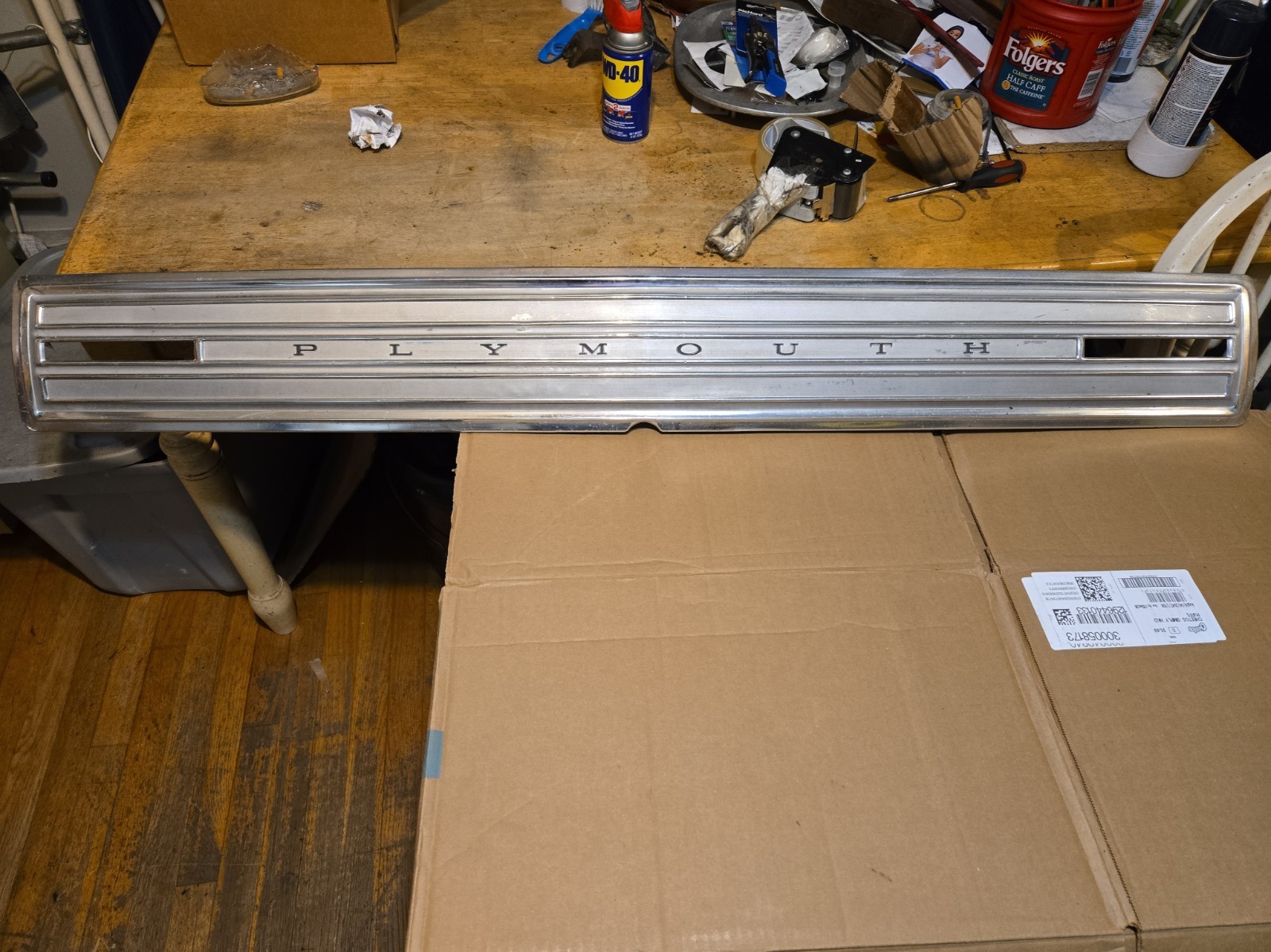 1966 PLYMOUTH SATELLITE TRUNK TAIL PANEL FINISH PANEL Belvedere b-body Oem 1966 PLYMOUTH SATELLITE TRUNK TAIL PANEL FINISH PANEL Belvedere b-body Oem