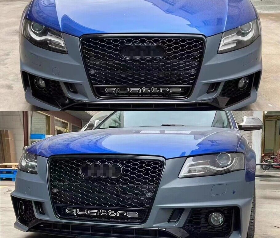 For 2009 2010 2011 2012  Audi A4 S4 RS4 style Henycomb grille Bumper black Grill