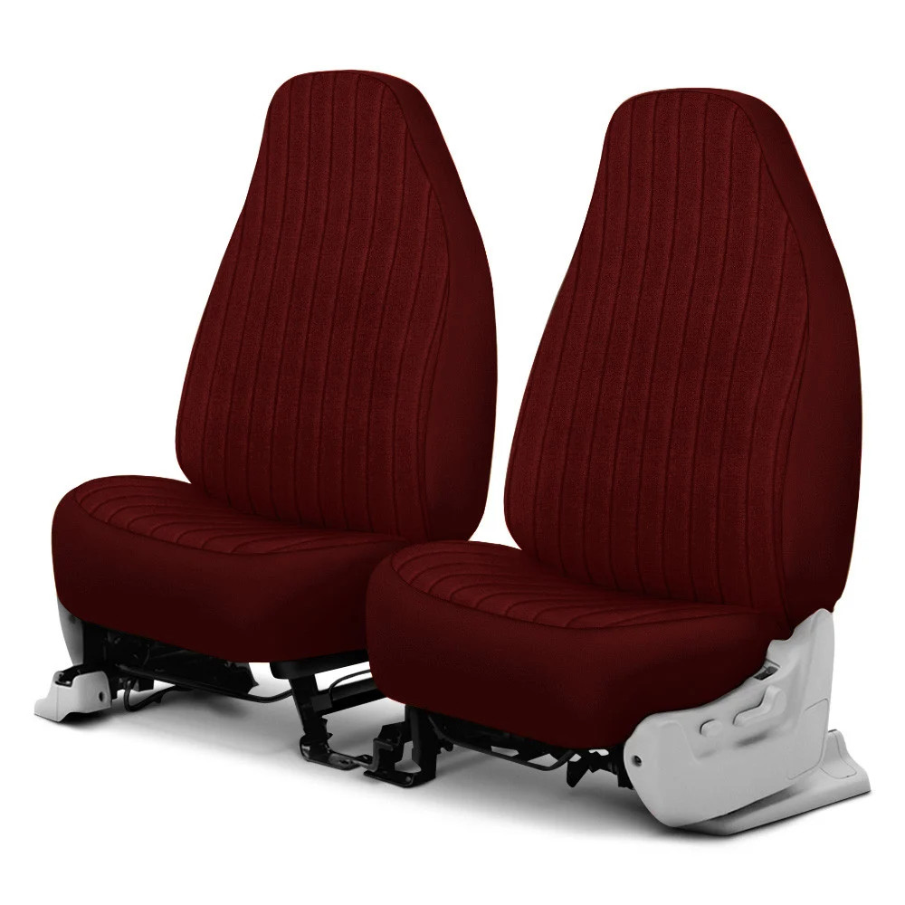 Dash Designs Duramax Tweed 1st Row Maroon Custom Seat Covers