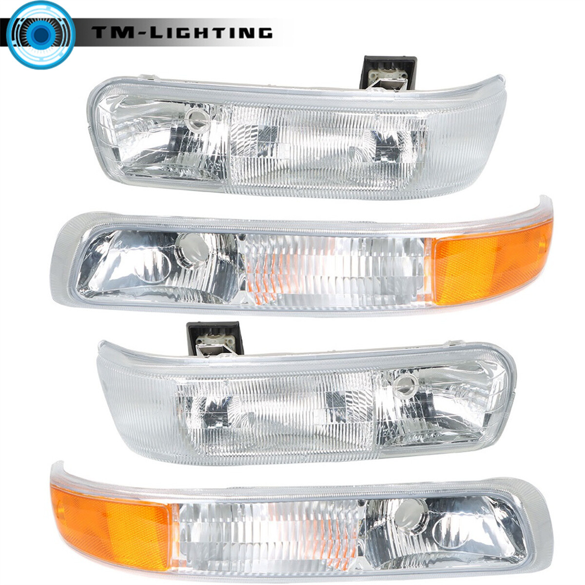 Headlights Assembly Left+Right For 1999 2000-02 Chevy Silverado 2000-2006 Tahoe