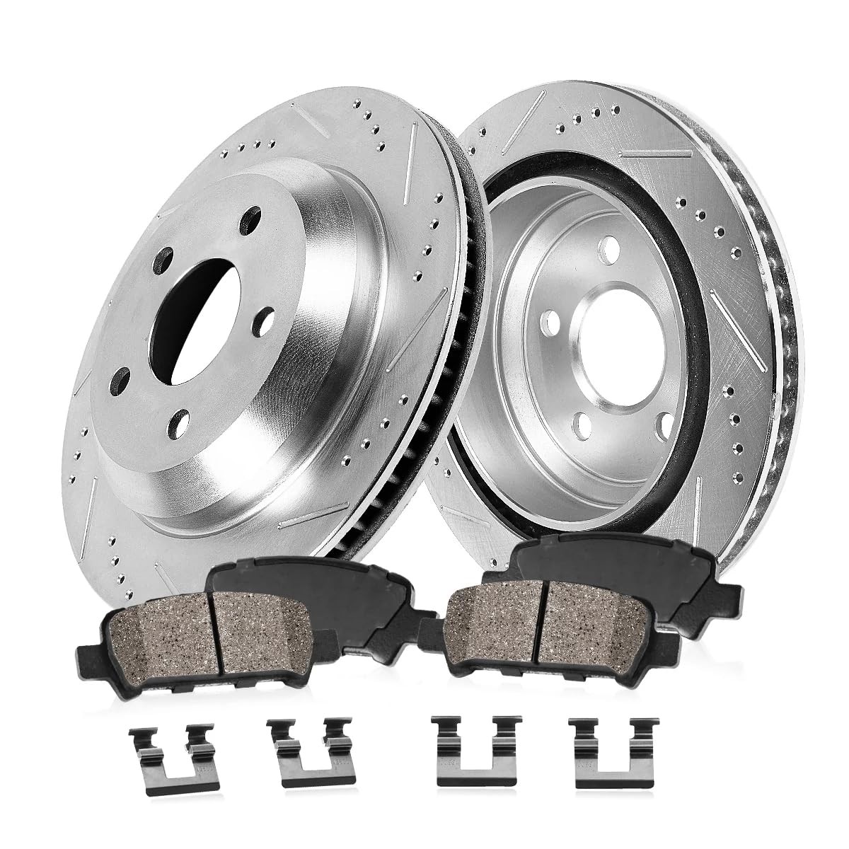 Callahan Rear Drilled Slotted Brake Rotors & Ceramic Pads Kit 06-23 Charger Callahan Rear Drilled Slotted Brake Rotors & Ceramic Pads Kit 06-23 Charger