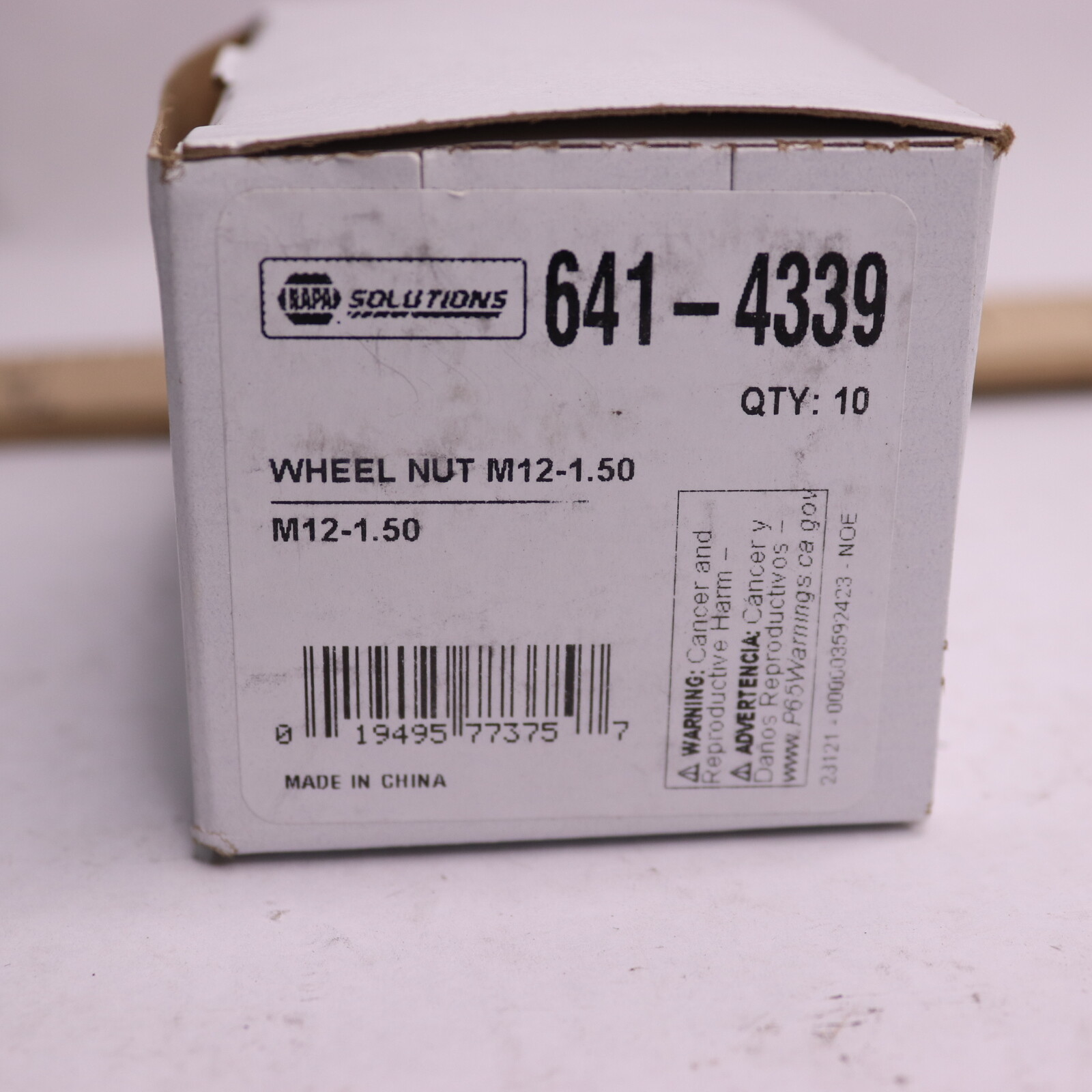 (10-Pk) Napa Lug Nut Steel Chrome M12-1.5 21mm x 1.37