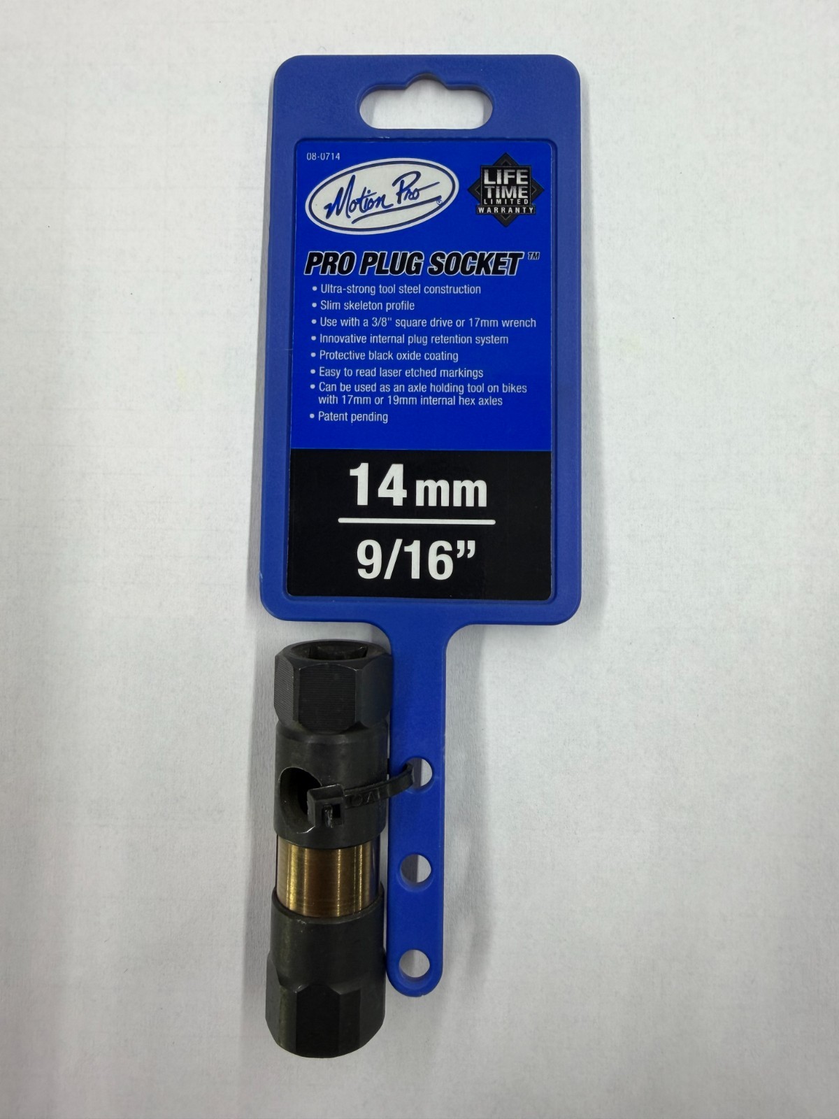 Motion Pro 08-0714 Spark Plug Socket - Pro - 14 mm/9/16\