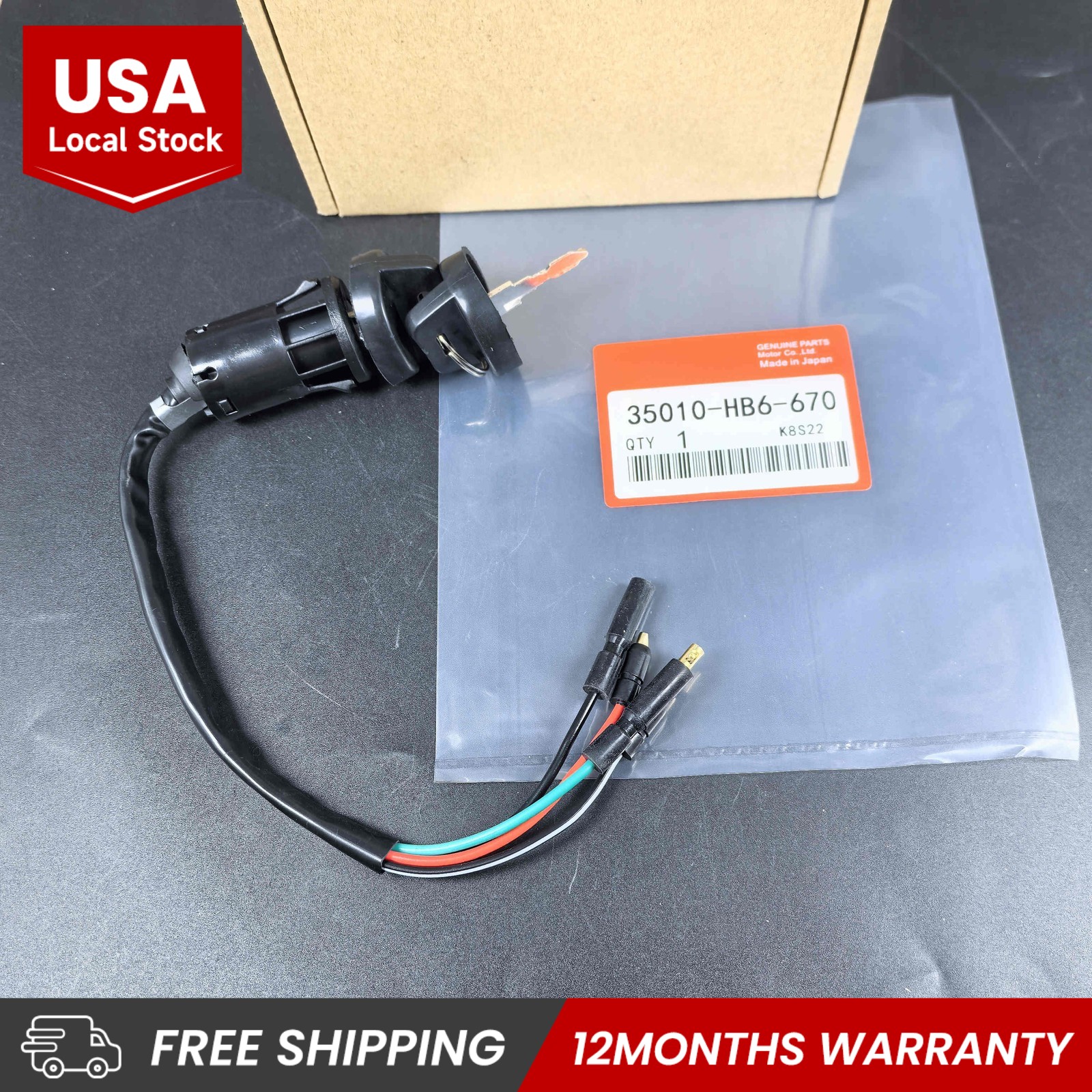 NEW For Honda ATC 1982-1984 Big RED 200ES ATC200E ATC200M Ignition Key Switch US