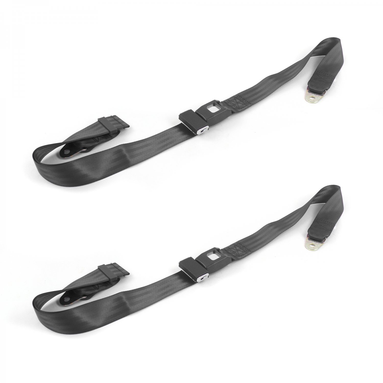 JP Wagoneer 1963 - 1991 Standard 2pt Charcoal Lap Bucket Seat Belt Kit - Pair
