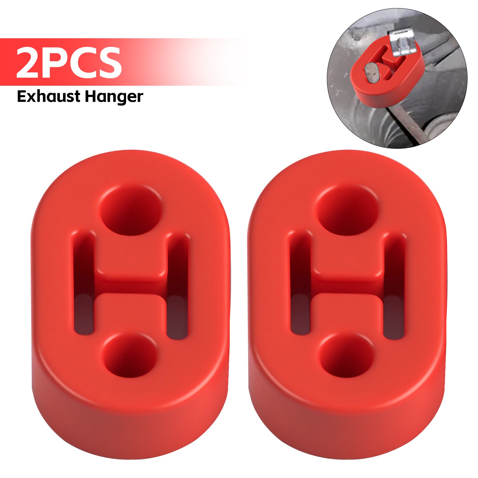 2X Polyurethane Rubber Exhaust Tail Pipe Mount Holder Insulator Brackets Hanger