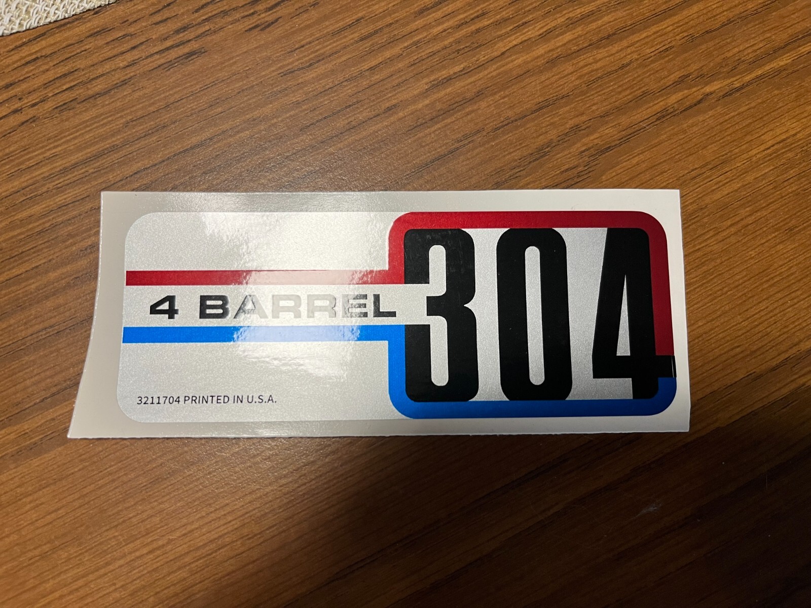 Fits JEEP AMC 304 V8 304 4 BARREL Sticker for/fits Jeep CJ & Other AMC Vehicle