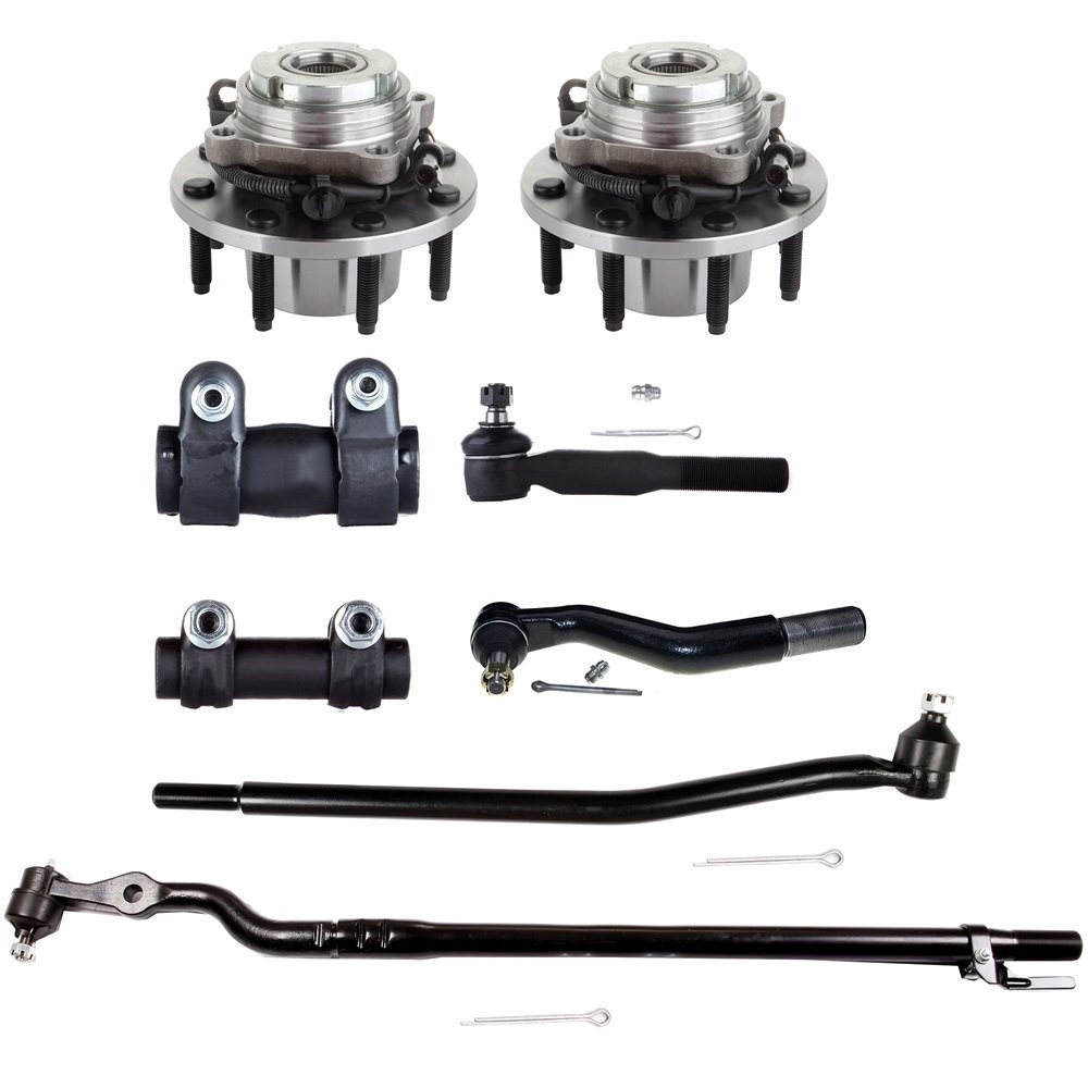 8x Front Steering Tie Rod End Link Wheel Bearning Hub Fits Ford Excursion 00-02
