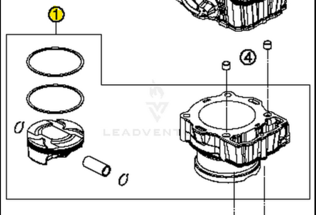 OEM KTM CYLINDER + PISTON CPL. #78730038200