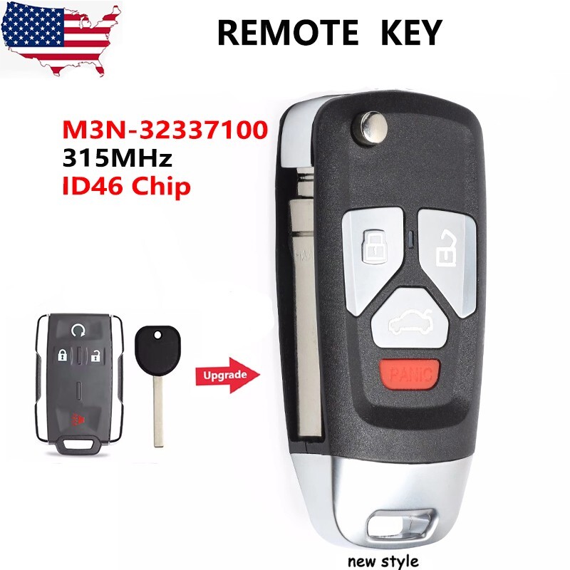 Upgraded Flip Remote Key Fob For Chevrolet 2015-2022 M3N32337100 Keyless Entry Upgraded Flip Remote Key Fob For Chevrolet 2015-2022 M3N32337100 Keyless Entry