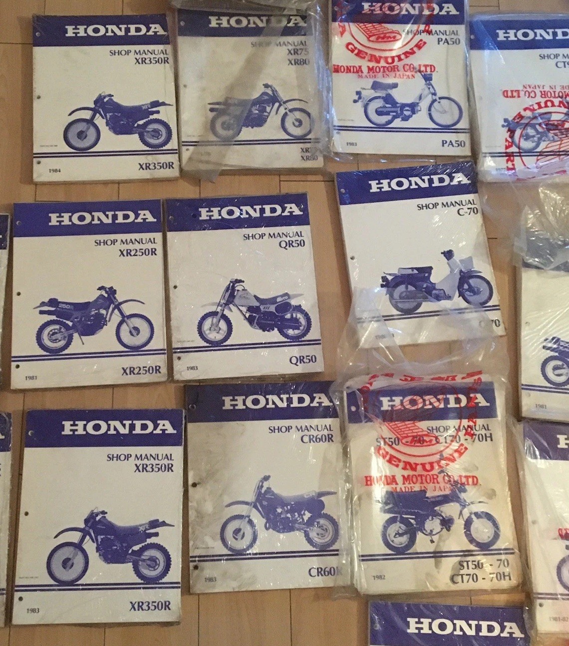 Lots Of 16 Honda Shop Manual Xr Cr Ect New Never Open