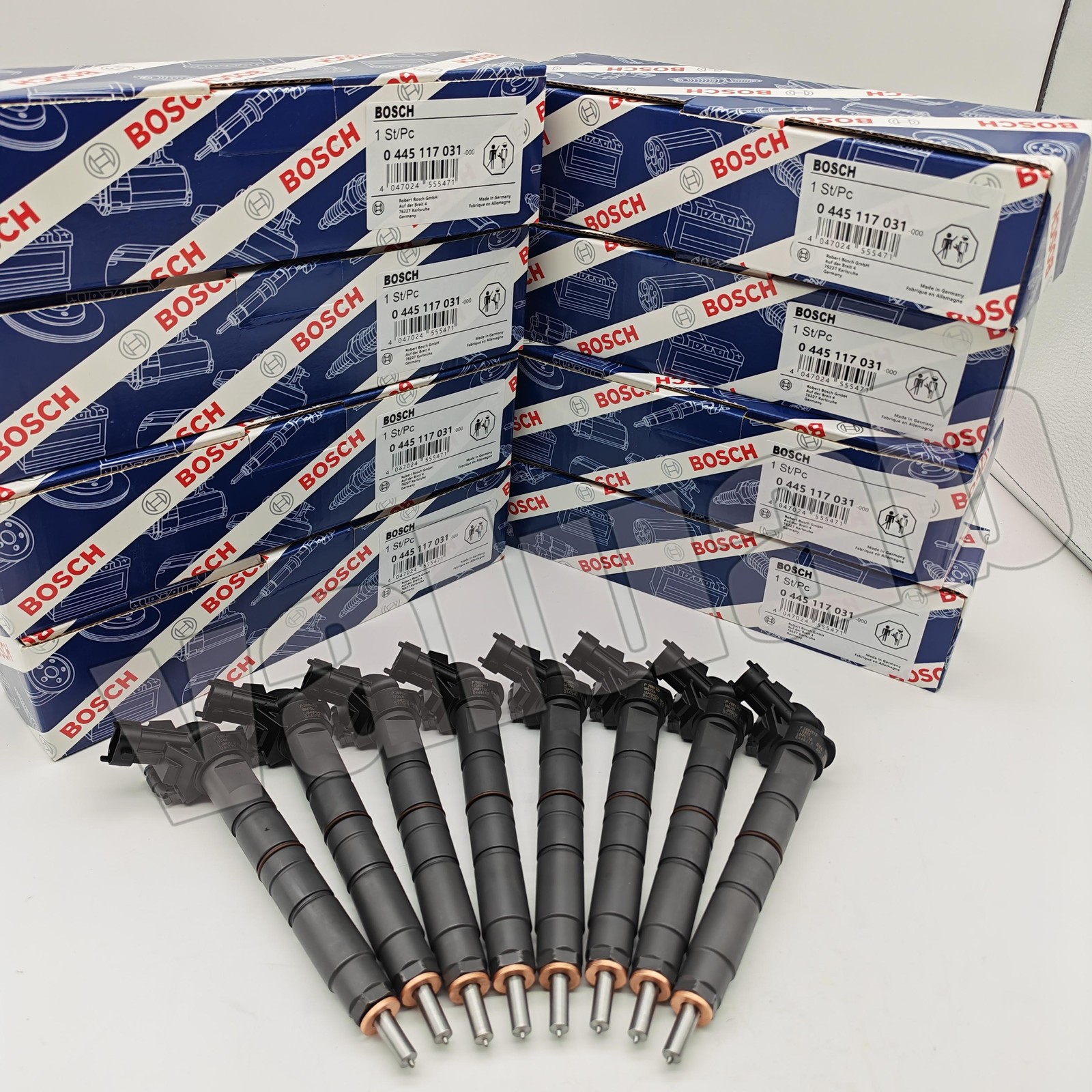 8X 0445117031 Bosch Common Rail Injector Fits for 2016-2019 Nissan Titan XD 5.0L