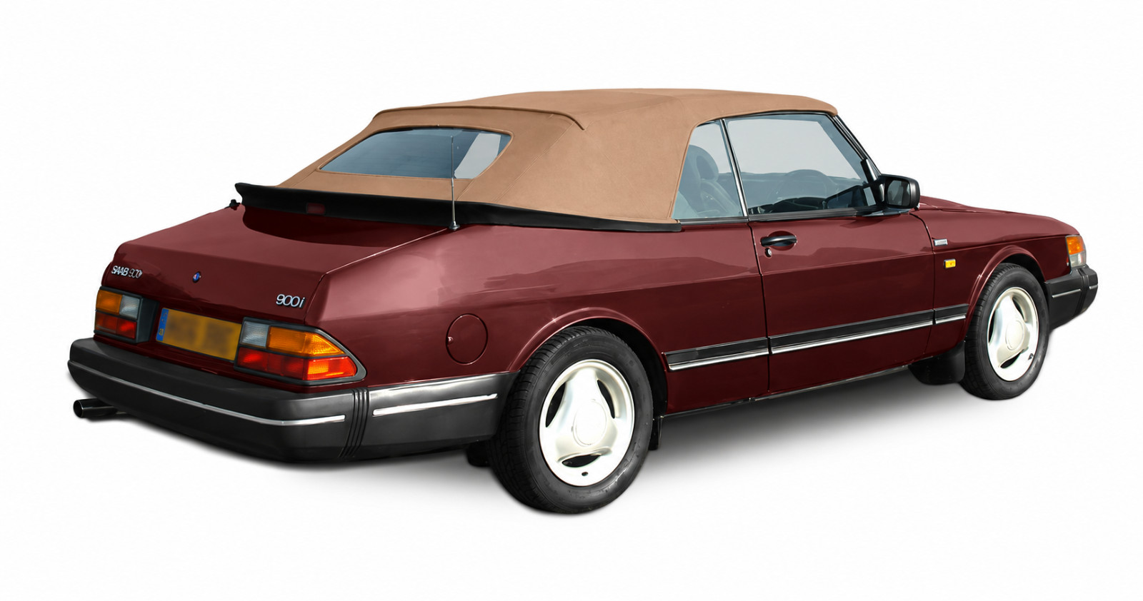 Fits Saab 900 1986-94 Convertible Top & HEATED GLASS WINDOW TAN Canvas Cloth