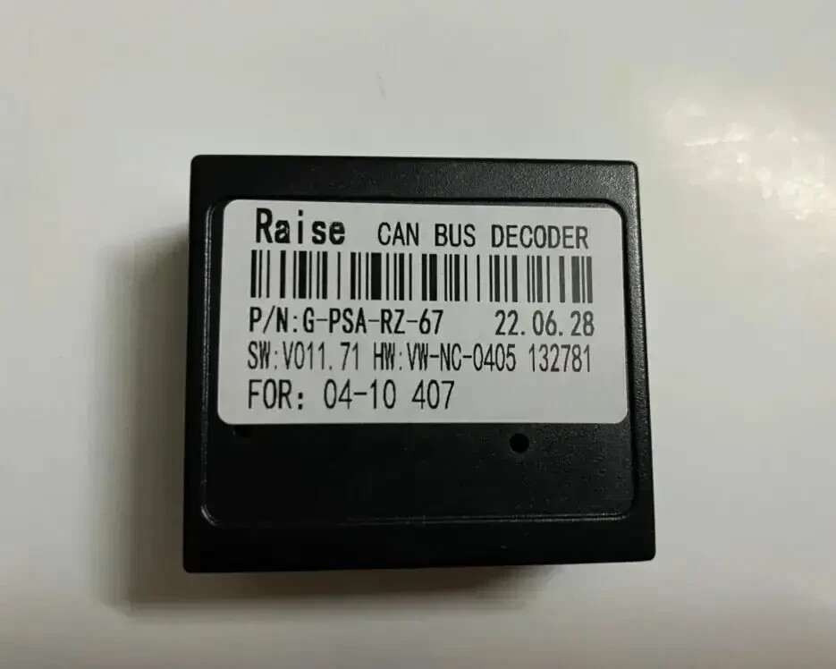 Raise RZC PSA-RZ-67 Android 16 Pin Canbus Decoder Adapter For Peugeot 407 04-11