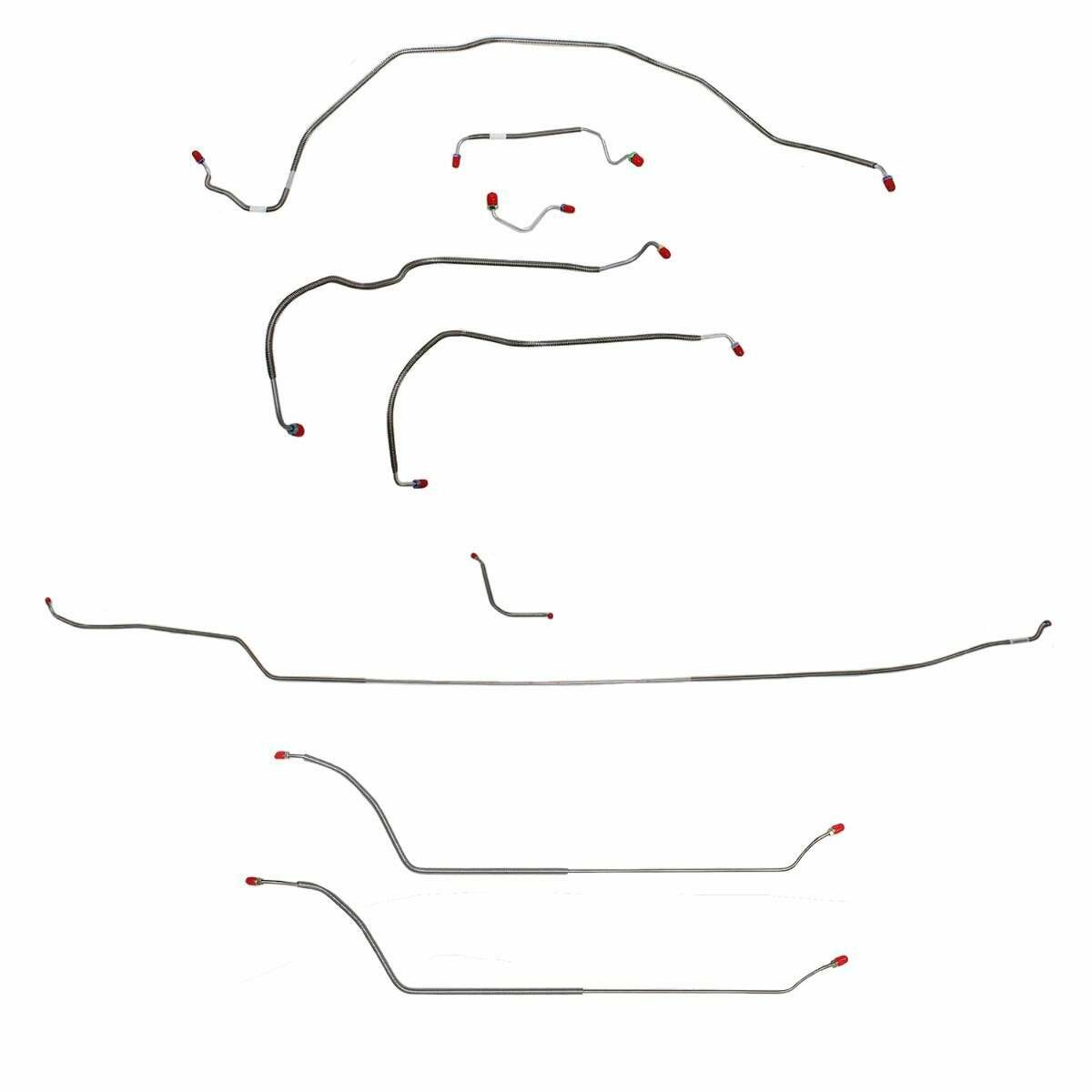 Fits 70 Chevy Malibu w/ Power Disc Brakes, Complete Brake Line Kit CBK0304SS | Fits 70 Chevy Malibu w/ Power Disc Brakes, Complete Brake Line Kit CBK0304SS |