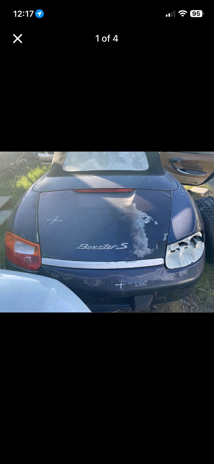 97-04 Porsche Boxster s 986 Rear Trunk Lid Panel BLUE OEM