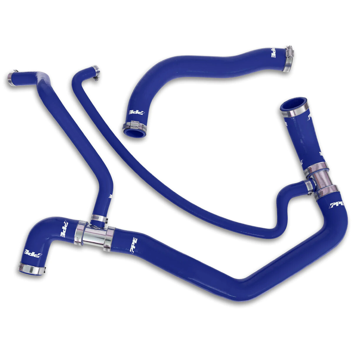 PPE Blue Silicone Upper & Lower Coolant Hose Kit For 2001-2005 GM 6.6L Duramax