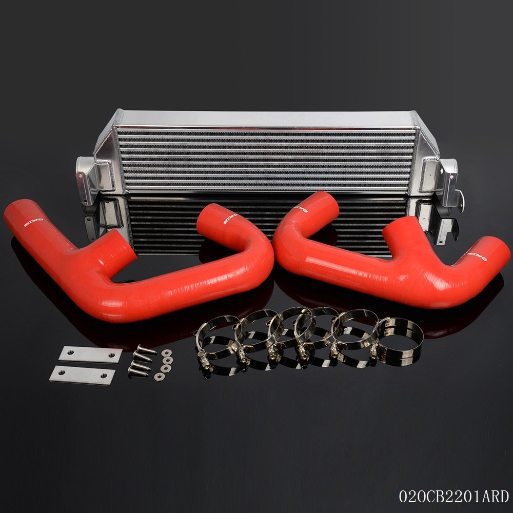 Upgrade FMIC Twin Intercooler + Hose Kit Fit For Volkswagen Golf R GTI MK7 2.0T