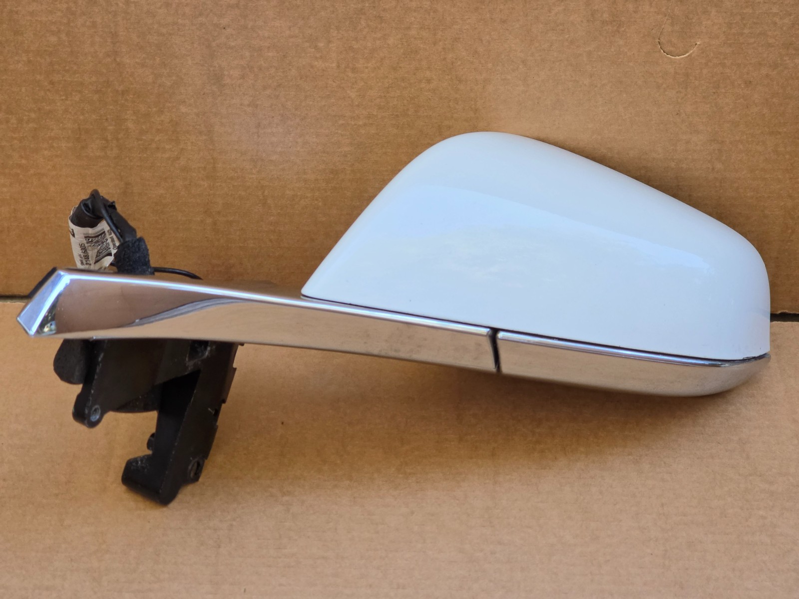 12-20 TESLA MODEL S DRIVER SIDE LH POWER FOLDING PREMIUM DOOR MIRROR WHITE PBCW