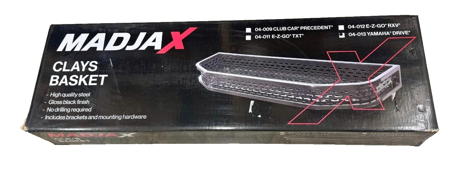 Madjax Clays Front Mount Basket 04-013 for Yamaha G29 Drive Golf Cart
