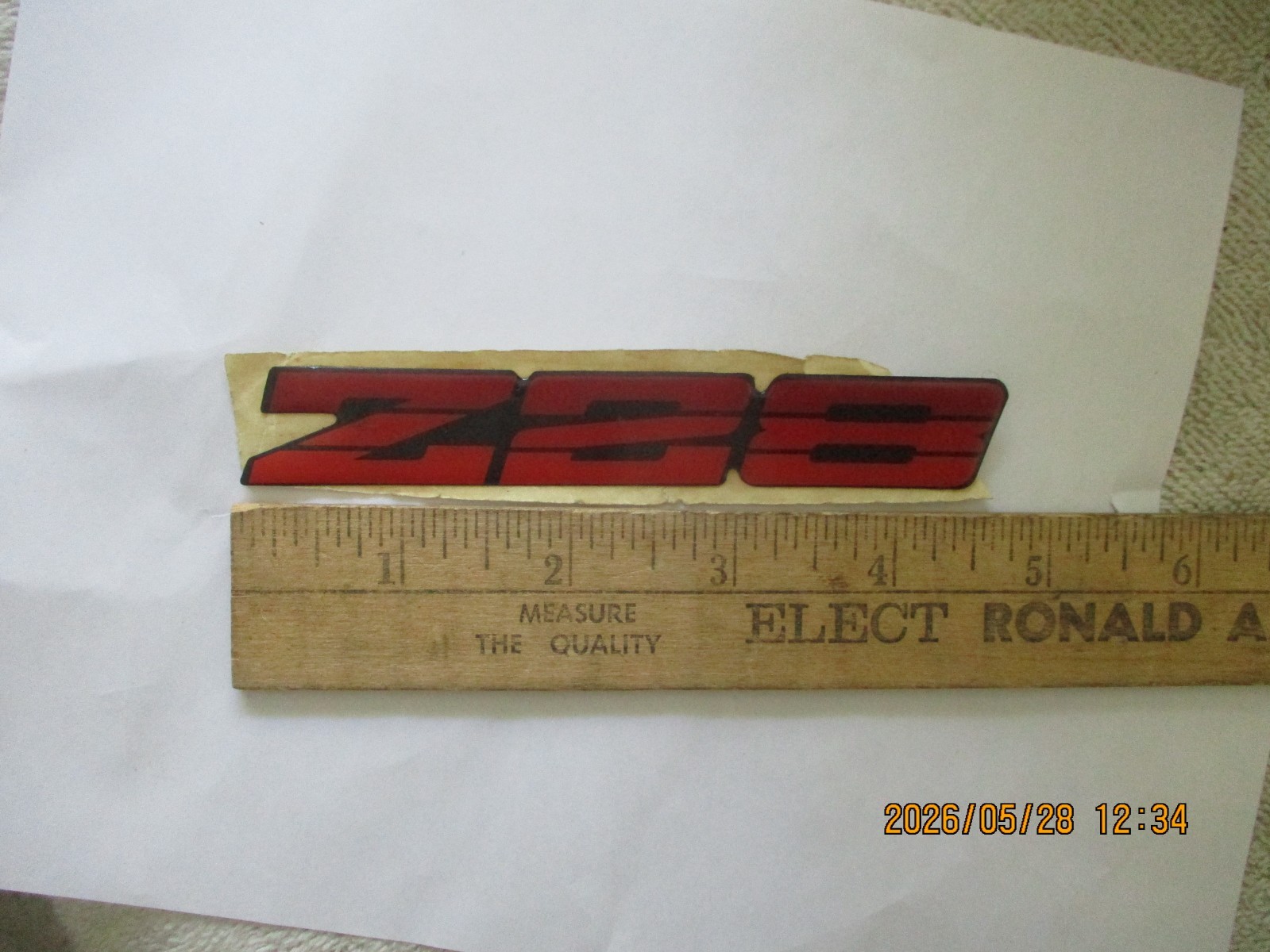NOS 1990-1991 CHEVROLET CAMARO Z/28 PLASTIC STICK ON EMBLEM