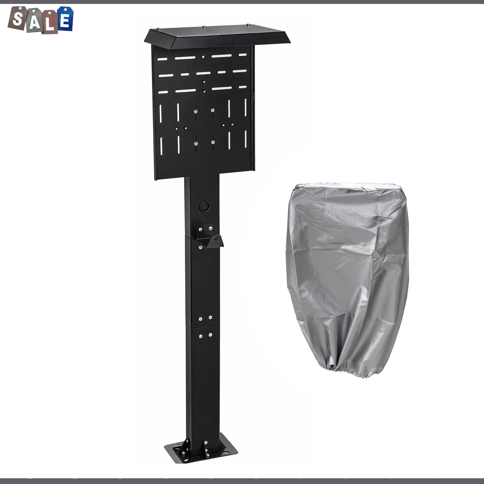 Universal Electric Vehicle EV Charging Station Stand w/ Weather Protection Hood